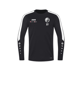 JAKO Power Sweatshirt Kids Schwarz Weiss F800