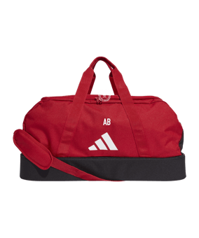 adidas Tiro League Duffel Bag Gr. M Rot Weiss