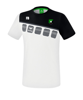 Erima 5-C T-Shirt Kids Weiss Schwarz