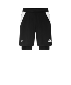 adidas Tiro 24 2in1 Short Schwarz Weiss