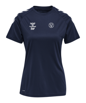 Hummel hmlCORE XK Poly T-Shirt Damen Blau F7026