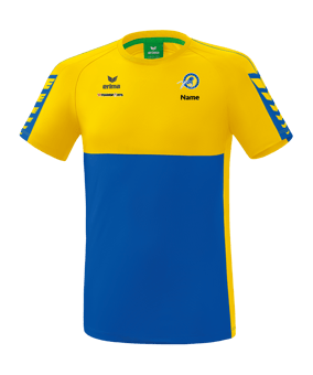 Erima Six Wings T-Shirt Kids Blau Gelb