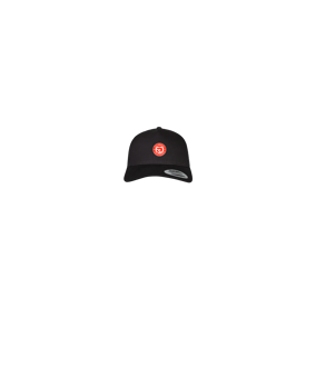 Merch 5 Panel Retro Trucker Cap Black | #logo