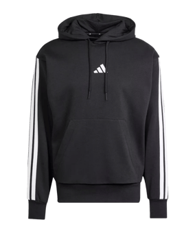 adidas 3 Stripes Hoody Schwarz - schwarz