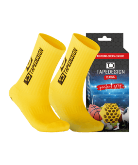 Tapedesign Gripsocks Socken Gelb