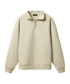 Burocs Essential Mock Neck Sweatshirt Beige - beige