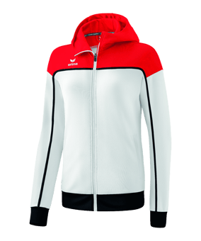 Erima Change by Kapuzenjacke Damen Weiss Rot - weiss
