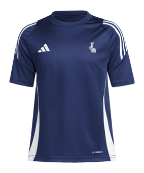 adidas Tiro 24 Trikot Kids Blau Weiss Hockey Logo