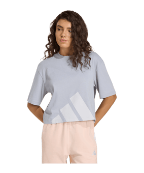 adidas Essentials Boyfriend T-Shirt Damen Grau - grau