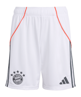 adidas FC Bayern München Short Away 2025/2026 Kids Weiß - weiss