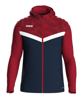 JAKO Icon Kapuzenjacke Kids Blau Rot F901 - blau