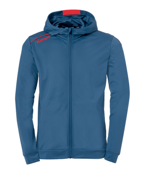Kempa Player Kapuzenjacke Grau Rot F08 - grau