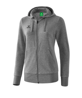 Erima Basic Kapuzenjacke Damen Grau - grau