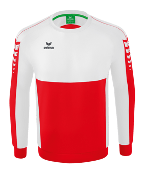 Erima Six Wings Sweatshirt Kids Rot Weiss - rot