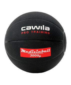 Cawila Medizinball PRO Training 3,0 Kg Schwarz - schwarz