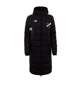 adidas Tiro 24 Long Coachjacke Schwarz Weiss