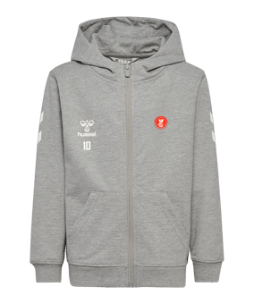 Hummel Go 2.0 Chevron Kapuzenjacke Kids Grau F2006