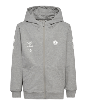 Hummel Go 2.0 Chevron Kapuzenjacke Kids Grau F2006