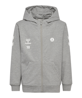 Hummel Go 2.0 Chevron Kapuzenjacke Kids Grau F2006