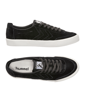Hummel Stockholm Suede Low Sneaker Schwarz F2001 - schwarz