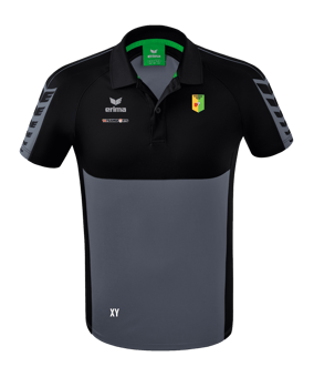 Erima Six Wings Poloshirt Grau Schwarz