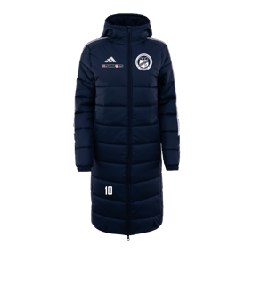 adidas Tiro 24 Long Coachjacke Blau Weiss