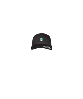 Merch 5 Panel Retro Trucker Cap Schwarz  | #logo4c