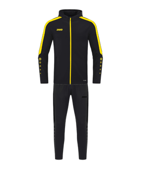 JAKO Power mit Kapuze Trainingsanzug Kids Schwarz F803 - schwarz