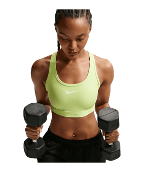 Nike Swoosh Medium Support Sport-BH Dames Geel K736 - geel