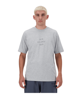 New Balance Iconic Collegiate Graphic T-Shirt FAG - grau