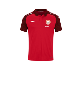 JAKO Performance Poloshirt Kids Rot Schwarz F101