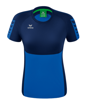 Erima Six Wings T-Shirt Damen Blau Dunkelblau - blau