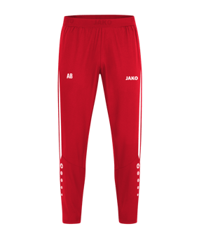 JAKO Power Freizeithose Kids Rot Weiss F105