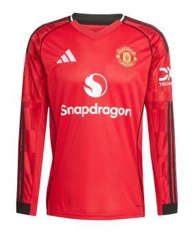adidas Manchester United Longsleeve Trikot Home 2025/2026 Rot - rot