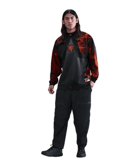 Nike Niederlande Authentic Torwarttrikot Langarm Hollywood Schwarz F010 - schwarz