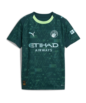PUMA Manchester City 4Th Replica Trikot Kids Grün F04 - gruen