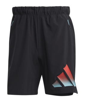 adidas 3Bar Short Schwarz Rot Blau - schwarz