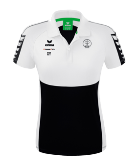Erima Six Wings Poloshirt Damen Schwarz Weiss
