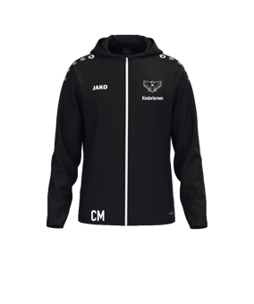 JAKO One Kapuzenjacke Schwarz F800