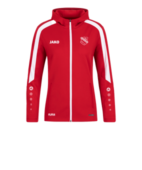 JAKO Power Kapuzenjacke Damen Rot Weiss F100