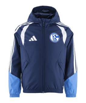 adidas FC Schalke 04 Team Regenjacke Kids Blau
