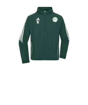 Veste coupe-vent adidas Tiro 24 enfants verte blanche