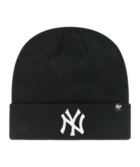 '47 Brand MLB New York Yankees Raised '47 CUFF KNIT Beanie Schwarz - schwarz