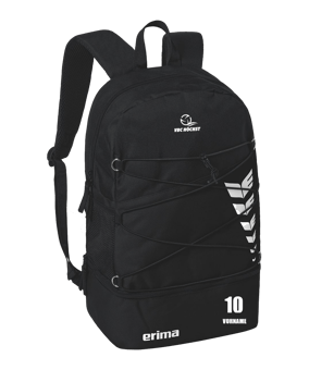 Erima Six Wings Rucksack Schwarz