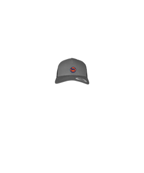 Merch 5 Panel Retro Trucker Cap Charcoal | logo4c
