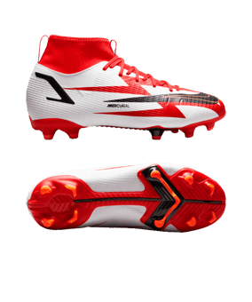 Nike Jr Mercurial Superfly VIII Academy CR7 Spark Positivity FG/MG Kids Rot F600 - rot