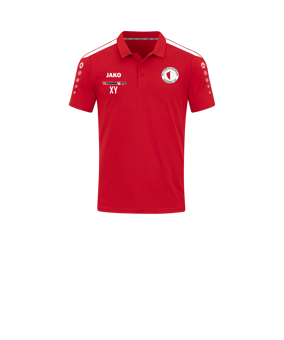 JAKO Power Poloshirt Kids Rot Weiss F100
