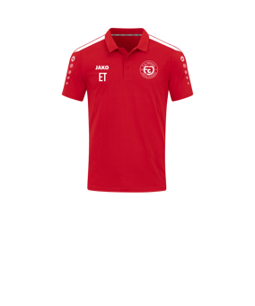 JAKO Power Poloshirt Kids Rot Weiss F100
