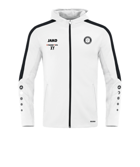 JAKO Power Kapuzenjacke Weiss Schwarz F000