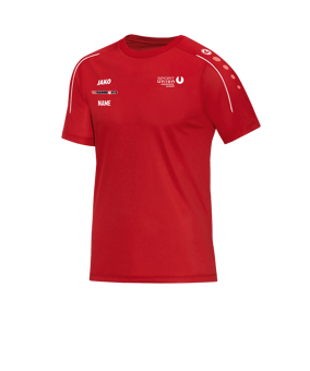 JAKO Classico T-Shirt Rot Weiss F01